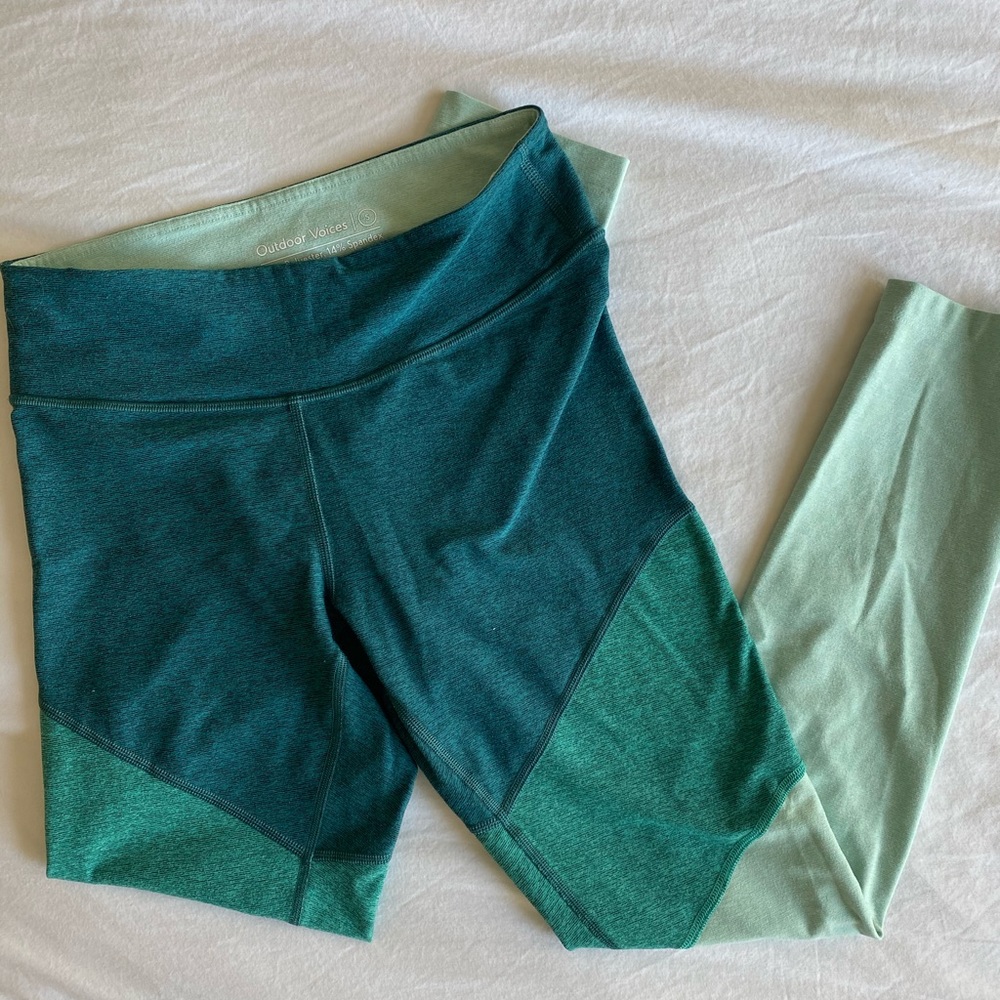 Outdoor Voices Teal Mint 7/8 Springs Leggings